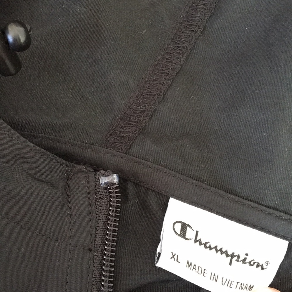 Authentic Champion Black 3/4 Zip Windbreaker - Picture 2 of 4